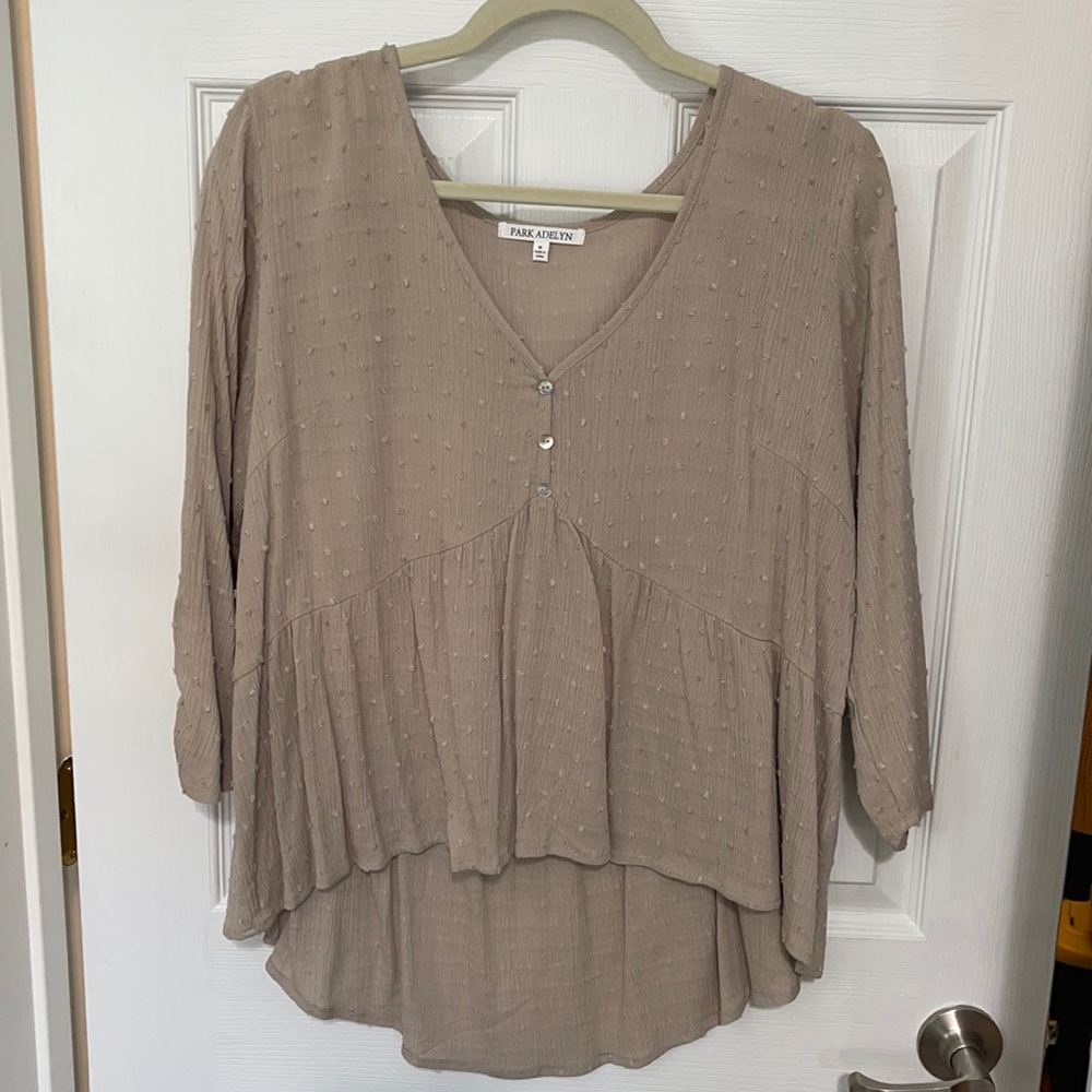 Light brown/ tan blouse